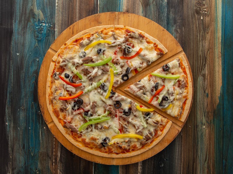 Harvest Veggie Pizza with roasted vegetables