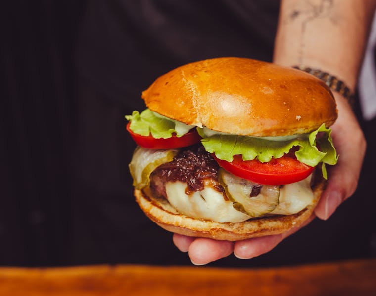 Juicy signature Ranch burger with fresh toppings